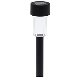 Lámpara Solar Negra Led con Estaca 