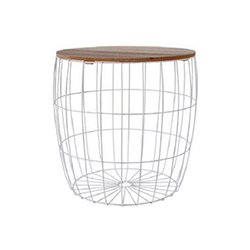 Mesa de Madera y Alambre 40x40cm