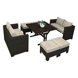 Muebles de Patio Timor Wengue 7 Piezas 