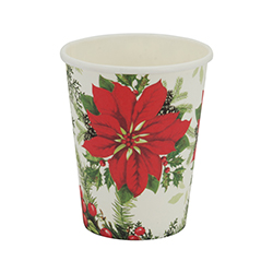 Vaso de Papel Ponsetia 9 Onzas 10 Unidades