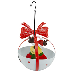 Santa Colgante Blanco 14cm