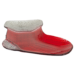 Bandeja Navideña de Vidrio Stocking 30cm