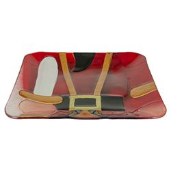 Bandeja Navideña de Vidrio Nutcracker Body 30cm