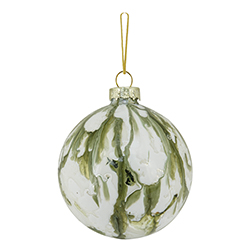 Bola Ho Ho Holiday Drap Verde 8cm