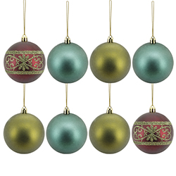 Bola HO HO HO Holiday 5cm 8 Piezas