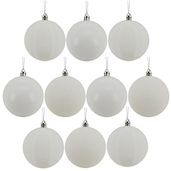 Bola Navideña Blanca 7cm 10 Piezas