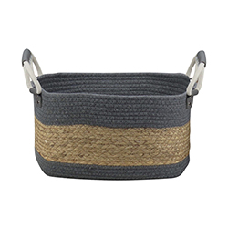 Cesto Tejido Gris Yute 38cm