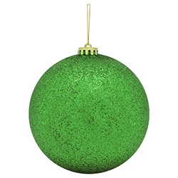 Bola Navideña Verde Escarchado de 15cm