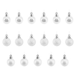 Bolas Blanca para Árbol 3cm 17 Piezas