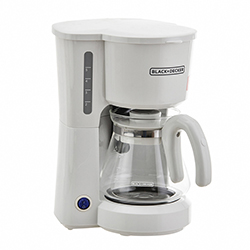 Cafetera Blanca de 5 Tazas Black+Decker