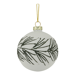 Bola Holly Country Feather Blanco Verde 8cm