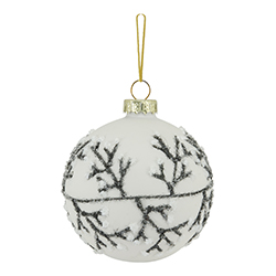 Bola Lovely Christmas Blanca 8cm