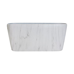 Porta Macetero Blanco Diseño de Mármol 19cm