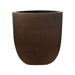 Porta Macetero Pliegues Café 32cm