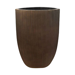 Porta Macetero Pliegues Café 58cm