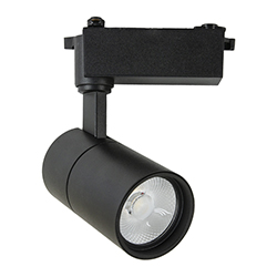 Spot Negro Tubular  Led  10w para Riel  Luz Cálida 2700k