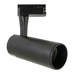 Spot Negro GU10 Tubular para Riel 