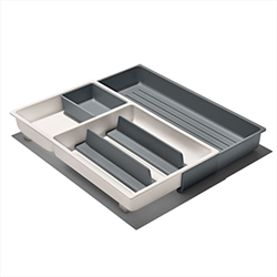 Organizador de 6 Compartimentos para Utensilios Blanco Gris Oxo