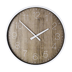 Reloj de Pared Blanco Madera 25cm