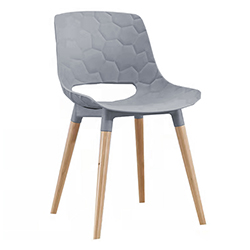 Silla Pebble Madera Gris