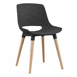 Silla Pebble Madera Negra