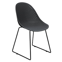 Silla Hexagonal Fija Negra 