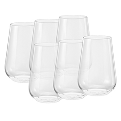 Vaso Sandra Red White Bottom 380ml 6 Unidades