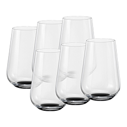 Vaso de Cristal Sandra Black Bottom 380ml  6 Unidades