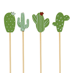 Pinchos Cocteleros Cactus x20 Piezas