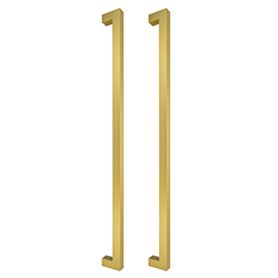 Manillón Doble para Puerta de Vidrio y Madera 30x900mm Oro