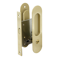 Cerradura Pico Loro Para Puerta Corrediza Oval Oro