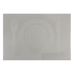 Individual PVC 30x45cm Diseño de Plato Tendido Café