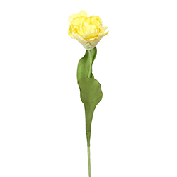 Flor Tulipán Abierto Amarillo 50cm