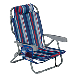 Silla Reclinable Azul Roja de Playa