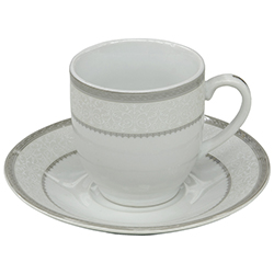 Taza con Plato para Espresso Whitby Plata Royal Rochdale