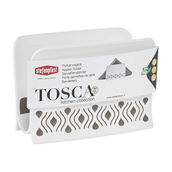 Porta Servilleta Blanco Gris Tosca Stefanplast