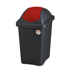 Tacho Multipat Negro Rojo 30 Litros Stefanplast