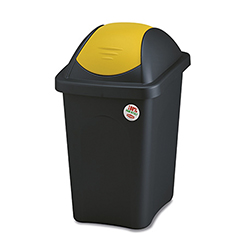 Tacho Multipat Negro Amarillo 30 Litros Stefanplast