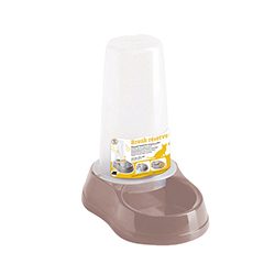 Dispensador de Agua y Alimento 0.65 Litros Beige para Mascotas Stefanplast