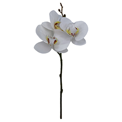 Flor Orquídea  Blanca 30cm