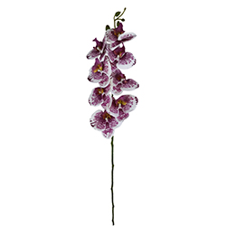 Flor Orquídea  Grande Blanca Lila 84cm