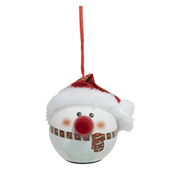 Muñeco Nieve Colgante con Luz Led 6.5cm