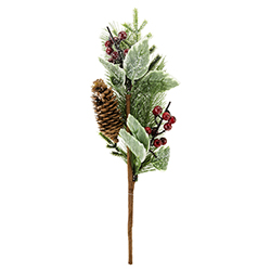 Rama Pick Verde con Cerezos 32cm