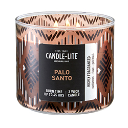 Vela Aromática 3 Mechas 14oz Palo Santo