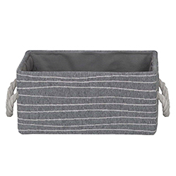 Cesto  Gris Blanco 28x18x13cm