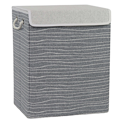 Cesto Plegable Gris Blanco 40x30x50cm