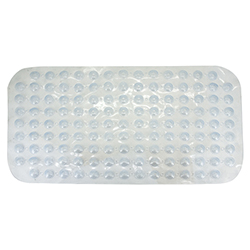 Tapete para Baño 36x68cm Diseño de Piedras Transparente