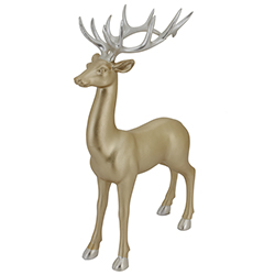 Adorno Venado Parado Oro Plata 37cm