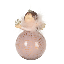 Adorno para Árbol Ángel Estrella Rosa