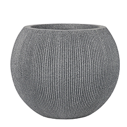 Porta macetero Gris 30x37cm Diseño Pliegues 